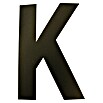 Folienzeichen (Buchstabe K, 10 cm, PVC, Schwarz)