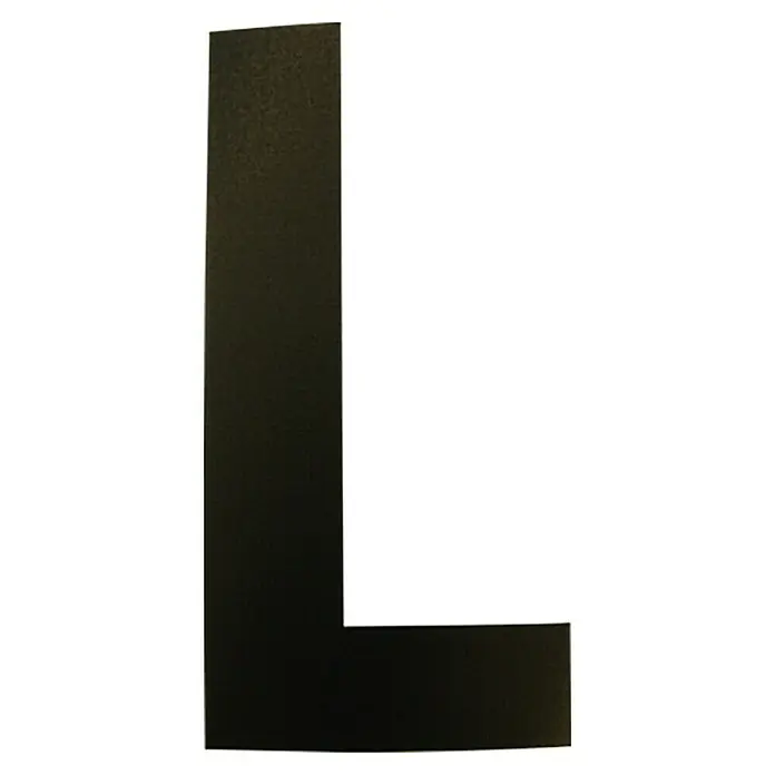 FolienzeichenBuchstabe L, 10 cm, PVC, Schwarz - Schwarzes "L"-förmiges Schild, ideal für Beschilderung oder dekorative Zwecke, bietet eine klare und minimalistische Ästhetik.