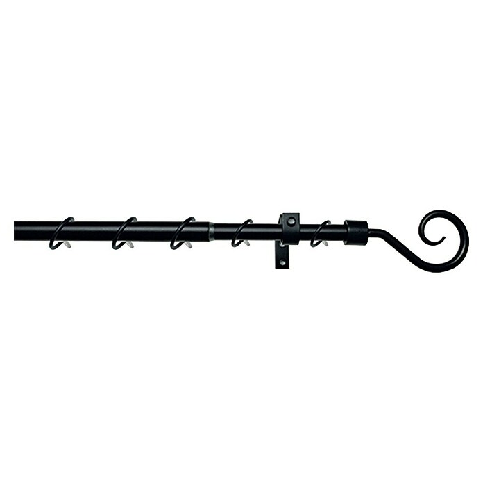 Stilgarnitur Hook (Schwarz, 130 - 240 cm, Metall)