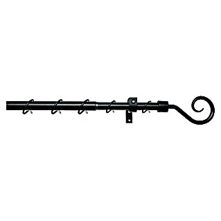 Stilgarnitur Hook (Schwarz, 130 cm - 240 cm, Metall)