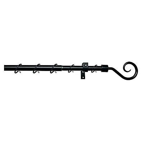 Stilgarnitur Hook (Schwarz, 130 cm - 240 cm, Metall)