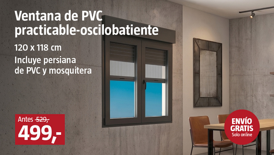 Ventana de PVC negra