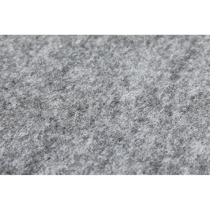 Teppichfliese Filzfliese - 40 x 40 cm, Grau, Selbstklebend, 100 % Polypropylen - Nahaufnahme einer strukturierten grauen Filzstoffoberfläche.