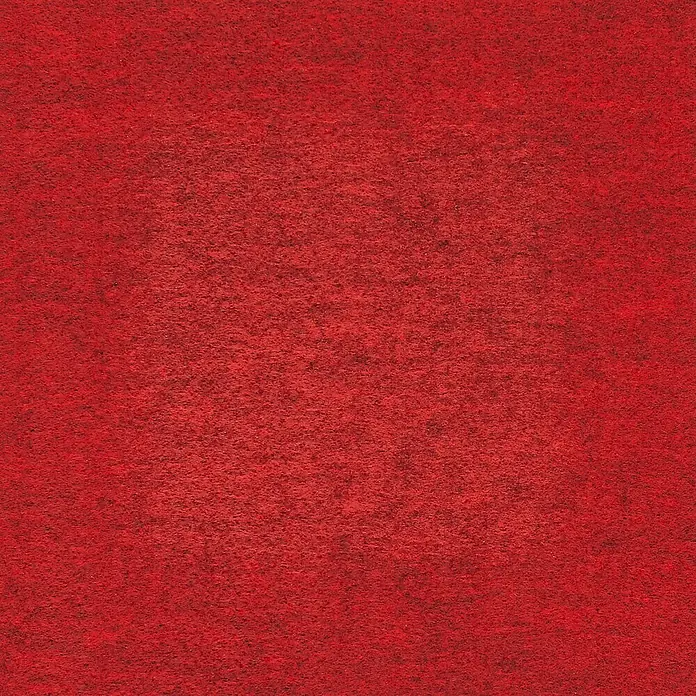 Teppichfliese Filzfliese - 40 x 40 cm, Rot, Selbstklebend, 100 % Polypropylen - Lebhaft rote, fein körnige Texturoberfläche.