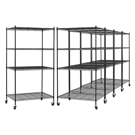 Proregal  Metallregal 5er Set Gitterregal HADES mit Rollen
