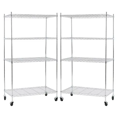 Proregal  Metallregal 2er Set Gitterregal HADES mit Rollen