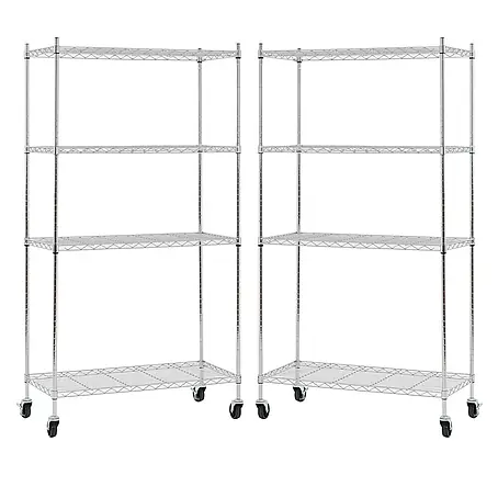 Proregal  Metallregal 2er Set Gitterregal HADES mit Rollen