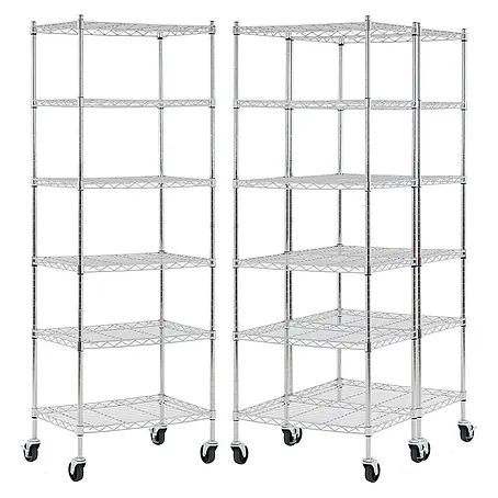 Proregal  Metallregal 3er Set Gitterregal HADES mit Rollen