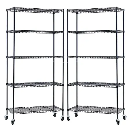 Proregal  Metallregal 2er Set Gitterregal HADES mit Rollen