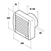 Air-Circle Ventilator Air Style (Weiß, Durchmesser: 150 mm, Jalousie und Timer)