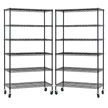 Proregal  Metallregal 2er Set Gitterregal HADES mit Rollen