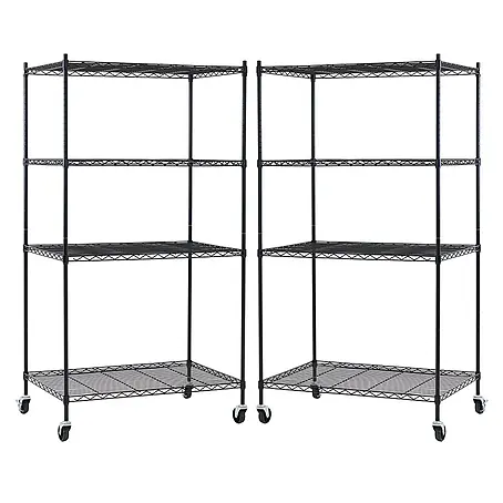 Proregal  Metallregal 2er Set Gitterregal HADES mit Rollen