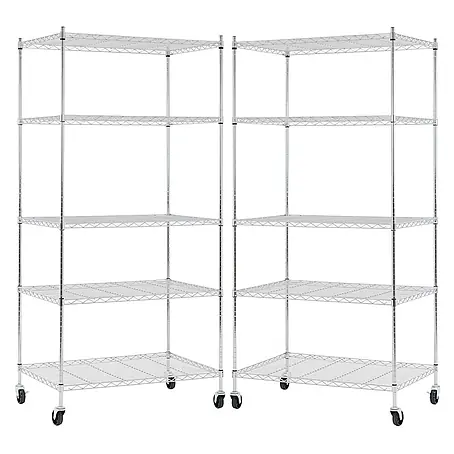 Proregal  Metallregal 2er Set Gitterregal HADES mit Rollen
