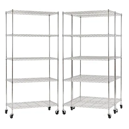 Proregal  Metallregal 3er Set Gitterregal HADES mit Rollen