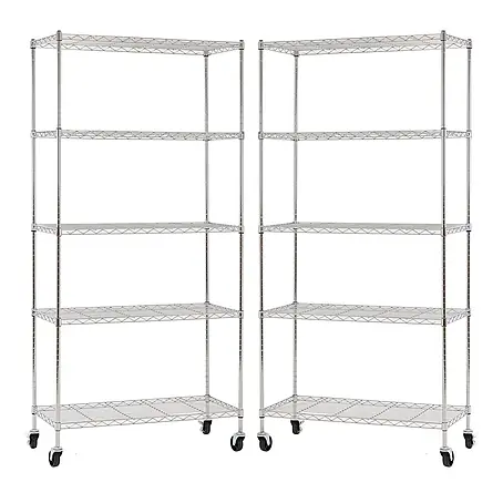 Proregal  Metallregal 2er Set Gitterregal HADES mit Rollen