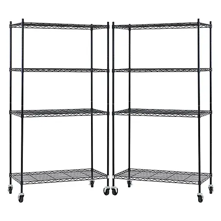 Proregal  Metallregal 2er Set Gitterregal HADES mit Rollen