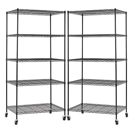 Proregal  Metallregal 2er Set Gitterregal HADES mit Rollen