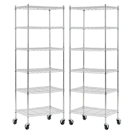 Proregal  Metallregal 2er Set Gitterregal HADES mit Rollen