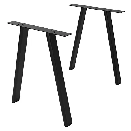 ML-Design  Tischgestell Tischfüße A-Form Tischkufen Stahl Untergestell Möbelfüße 60x72 cm Oval