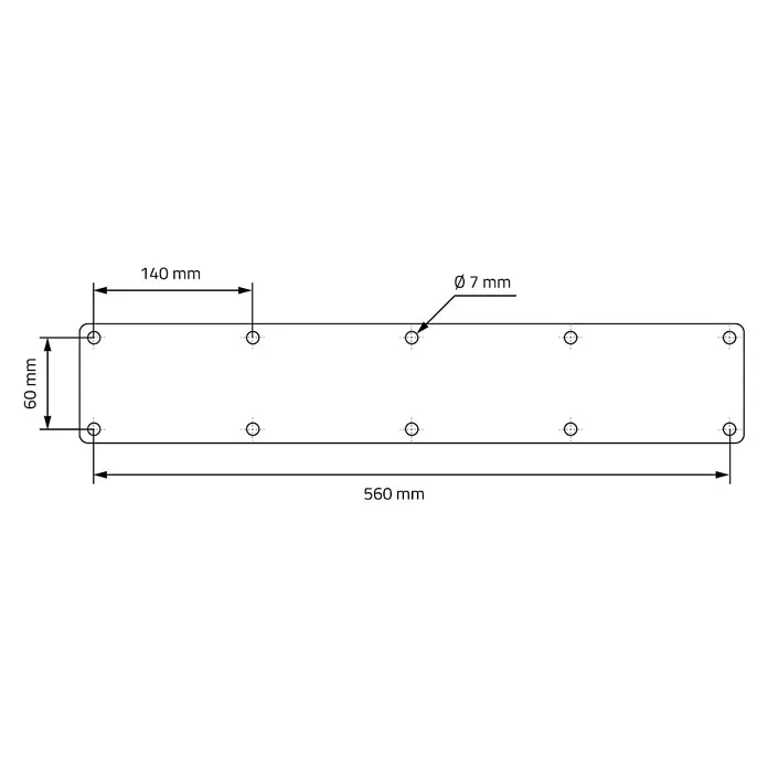 ML-Design Tischgestell Tischfüße X-Form Tischkufen Stahl Untergestell Möbelfüße 60x72 cm Oval - Traglast: 300 kg, Stahl - Rechteckige Montageplatte mit mehreren Ø 7 mm Löchern, 560x60 mm, 140 mm Lochabstand.