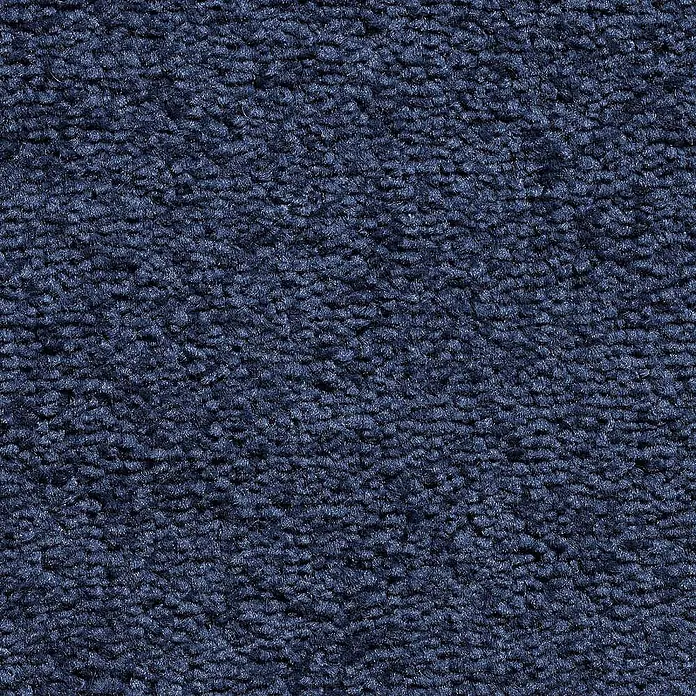 Bricoflor Teppichboden Meterware 3x5m, Velours Hochflor, dunkel-blau - Velours, 100 % Polypropylen (PP), dunkel-blau - Dunkelblaue Schlingen-Teppichstruktur.