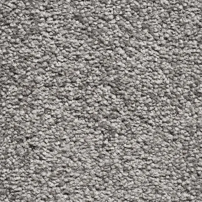 Bricoflor Teppichboden Meterware 2x4m, Velours Hochflor, hell-grau - Velours, 100 % Polypropylen (PP), hell-grau - Strukturiertes graues Teppichmuster.