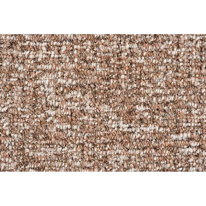 Bricoflor Teppichboden Meterware 2,5x4m, Schlinge gemustert, dunkel-braun - Schlinge, 100 % Polypropylen (PP), dunkel-braun - Strukturierter Schlingenflor-Teppich in meliertem Braun, Beige und Weiß.