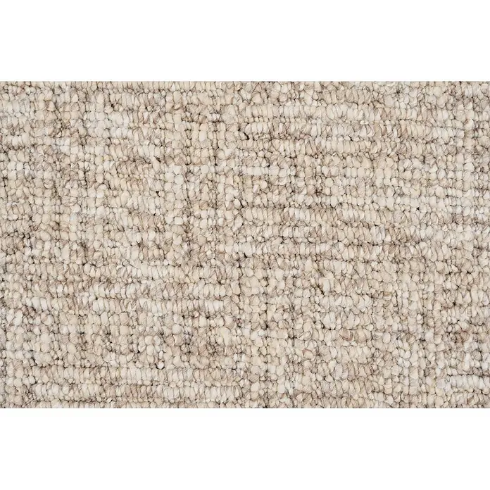Bricoflor Teppichboden Meterware 5x5m, Schlinge gemustert, beige weiß - Schlinge, 100 % Polypropylen (PP), beige weiß - Heller beiger und brauner Schlingenflor-Teppich.
