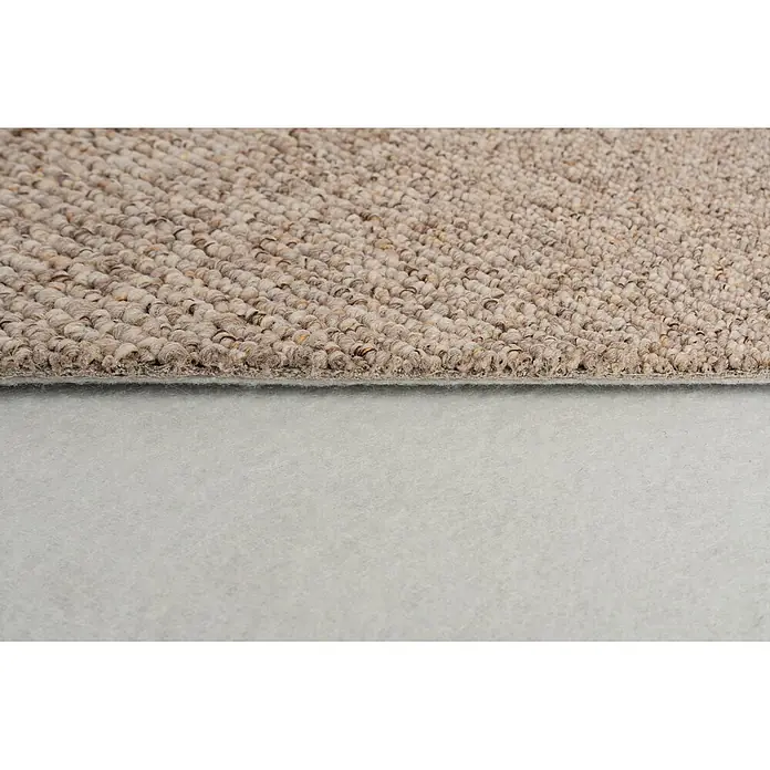 Bricoflor Teppichboden Meterware 3x4m, Schlinge Berber, beige braun - Schlinge, 100 % Polypropylen (PP), beige braun - Beige-brauner Schlingenflor-Teppich mit sichtbarer Rückseite.