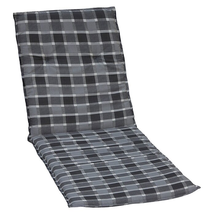 beo Gartenmöbel-Auflage Belgrad (Gartenliege, L x B x H: 193 x 60 x 6 cm, Baumwolle, Polyester, Grau/Weiß) | BAUHAUS