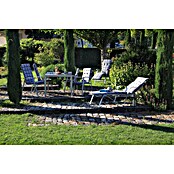 beo Gartenmöbel-Auflage Belgrad (Gartenliege, L x B x H: 193 x 60 x 6 cm, Baumwolle, Polyester, Grau/Weiß) | BAUHAUS