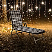 beo Gartenmöbel-Auflage Belgrad (Gartenliege, L x B x H: 193 x 60 x 6 cm, Baumwolle, Polyester, Grau/Weiß) | BAUHAUS