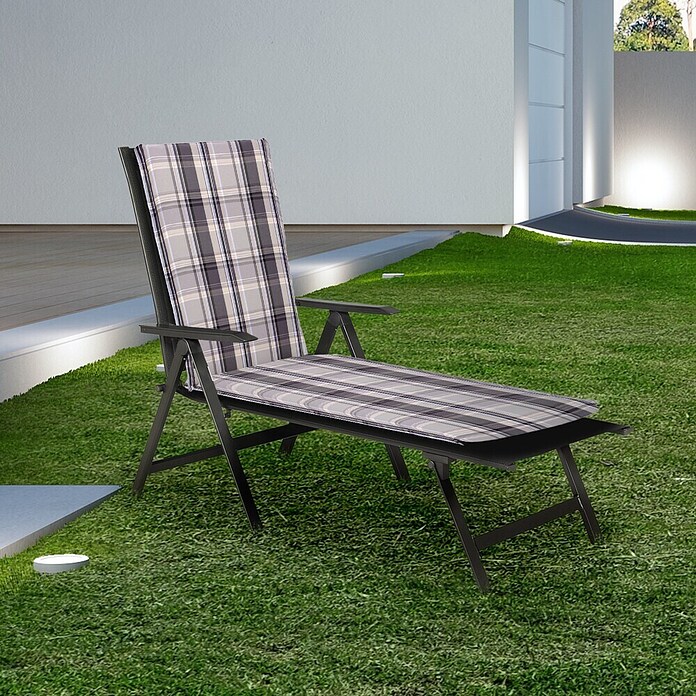beo Gartenmöbel-Auflage Atika (Gartenliege, 1 Stk., L x B x H: 120 x 62 x 16 cm, Dralon, Polyester, Grün/Grau) | BAUHAUS