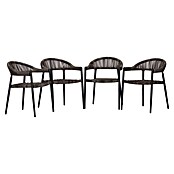 Acamp Stapelsessel Brooklyn (4 Stk., Rope-Bespannung, Stapelbar, Dunkelgrau, B x T x H: 58 x 56 x 78 cm) | BAUHAUS