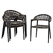 Acamp Stapelsessel Brooklyn (4 Stk., Rope-Bespannung, Stapelbar, Dunkelgrau, B x T x H: 58 x 56 x 78 cm) | BAUHAUS