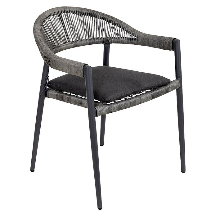 Acamp Stapelsessel Brooklyn (4 Stk., Rope-Bespannung, Stapelbar, Dunkelgrau, B x T x H: 58 x 56 x 78 cm) | BAUHAUS