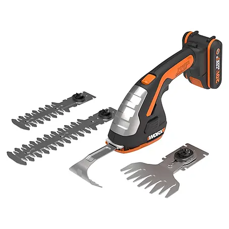 Worx PowerShare 20V Akku-Gras- & Strauchscheren-Set WG801E 3-in-1