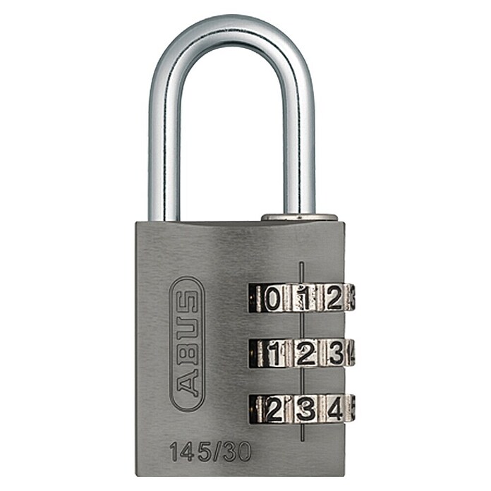Abus Vorhängezahlenschloss 145/20 (Breite: 20 mm, Bügelstärke: 3 mm, Schlossdicke: 13,5 mm)