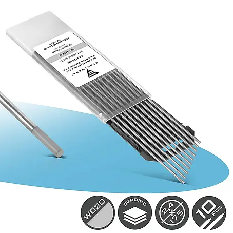 STAHLWERK  WIG-Schweißstab Wolframelektroden 2,4 x 175 mm 10er Set
