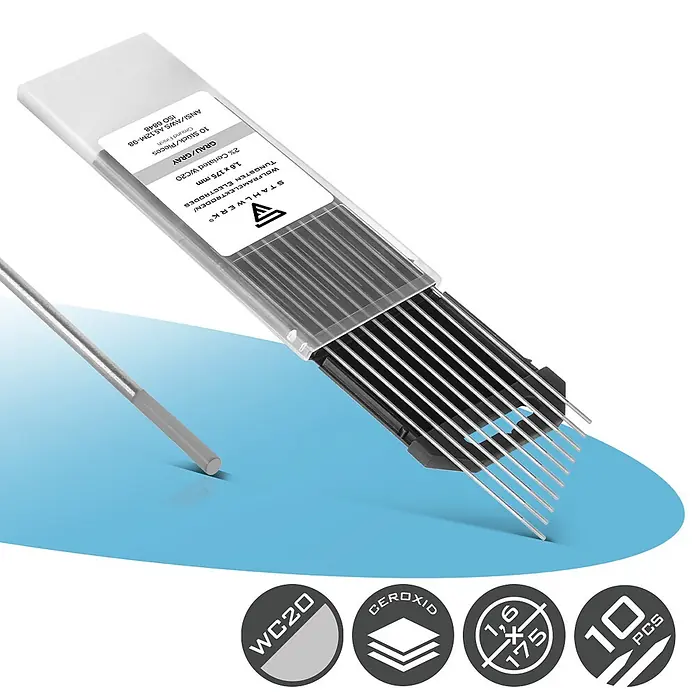 STAHLWERK WIG-Schweißstab Wolframelektroden 1,6 x 175 mm 10er Set - Durchmesser: 1,6 mm
