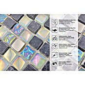 Mosaikfliese Crystal Mix XCM M840 (32,2 x 30,5 cm, Grau, Glänzend)