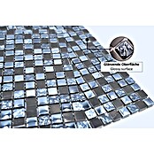 Mosaikfliese Quadrat Mix XCM M860 (32,2 x 30,5 cm, Schwarz, Glänzend)