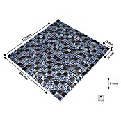Mosaikfliese Quadrat Mix XCM M860 (32,2 x 30,5 cm, Schwarz, Glänzend)