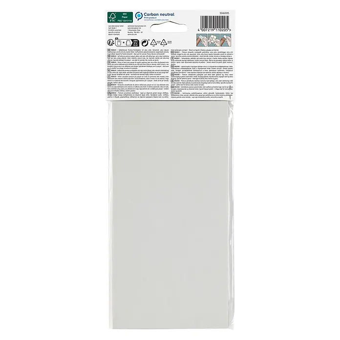 Fix-o-moll Filzgleiter - B x H: 100 x 200 mm, Kleben, 1 -tlg., Weiß - Selbstklebende Premium-Parkettgleiter mit weicher Gleitschicht, robuster Stabilisierungsschicht und starkem Kleber, geeignet für Laminat, Fliesen, Marmor, Kunststoff.