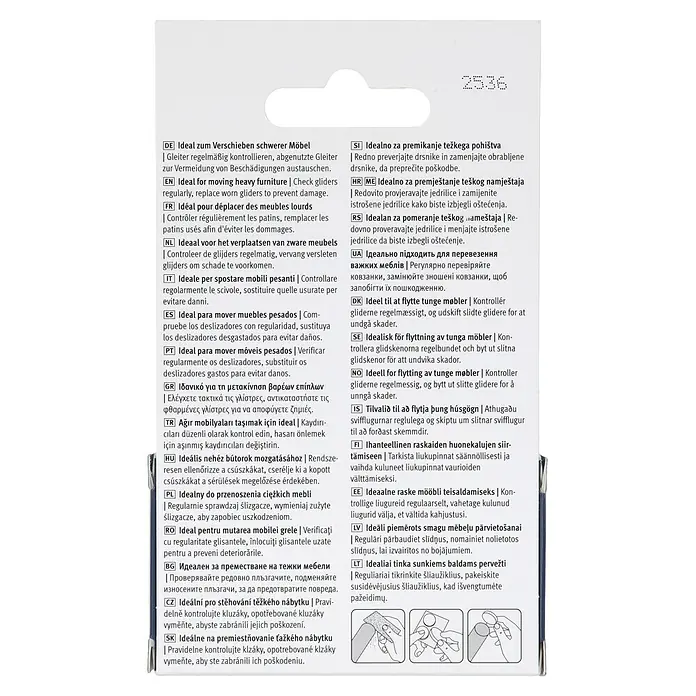 Fix-o-moll Möbelgleiter - Durchmesser: 30 mm, 4 Stk. - Abbildungen von runden Filz-Möbelgleitern in verschiedenen Größen, zum Verschieben schwerer Möbel und zum Bodenschutz.