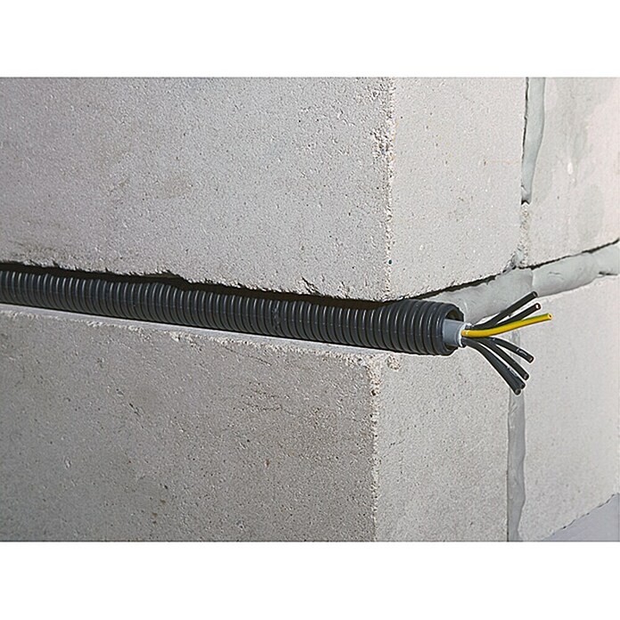 Upogljiva cev za beton EN 20  (Beton, 100 m, Plastika, 750 N, Črne barve, 20 mm) | 3295 - Flexrohre und Zubehör | CBED - Befestigungstechnik | CBE - Kabel und Zubehör | CB - Elektroinstallation | C - Elektro | BAUHAUS