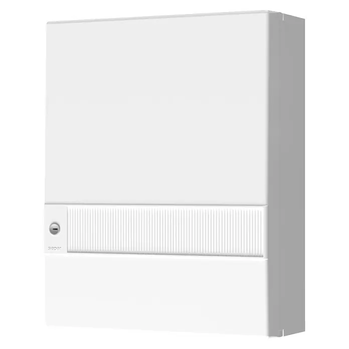 Sieper Medizinschrank - 15 x 35 x 45 cm, Weiß - Weißes, rechteckiges technisches Gerät mit einer strukturierten horizontalen Leiste, einem runden Knopf und „sieper“-Branding.