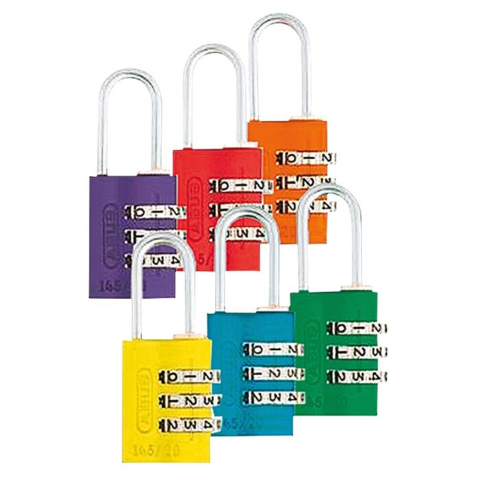 Abus Vorhängezahlenschloss 145/30 (Breite: 30 mm, Bügelstärke: 5 mm, Schlossdicke: 15,5 mm, Grün)