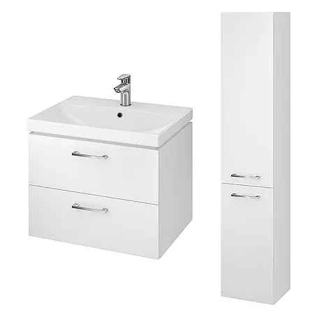 Bad Land  Badmöbel-Set LARA CITY Badmöbel-Set 60 cm Waschbecken-UnterschrankHochschrank 150/30/25
