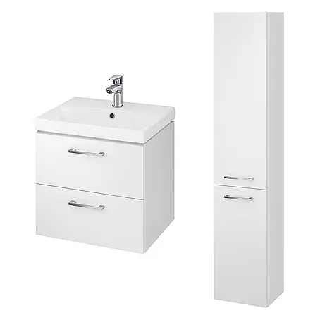 Bad Land  Badmöbel-Set LARA CITY Badmöbel-Set 50 cm Waschbecken-UnterschrankHochschrank 150/30/25